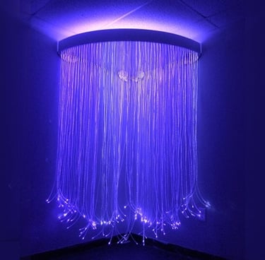 Fiberoptic Corner Shower